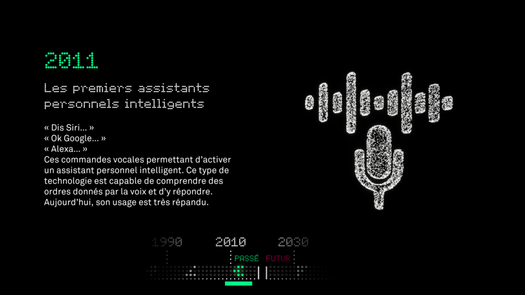 Visuel d'une Application interactive dans un musée sur le thème de l'intelligence artificielle